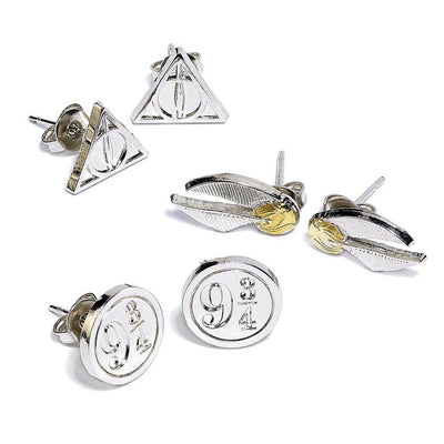 Harry Potter Silver Plated Earring Set - Gift Arch