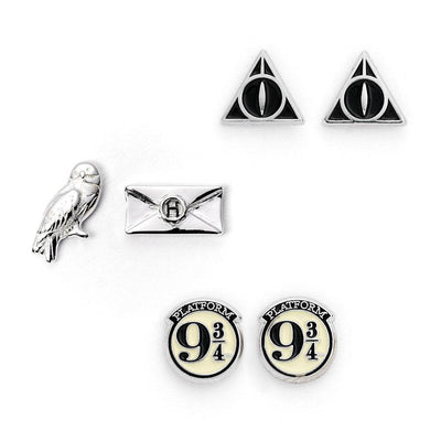 Harry Potter Silver Plated Earring Set CL - Gift Arch