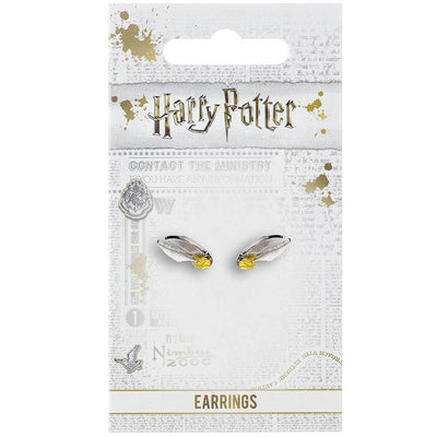 Harry Potter Silver Plated Golden Snitch Stud Earrings - Gift Arch