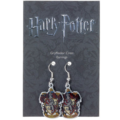 Harry Potter Silver Plated Gryffindor Hook Earrings - Gift Arch
