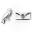 Harry Potter Silver Plated Hedwig Owl & Letter Stud Earrings - Gift Arch