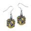 Harry Potter Silver Plated Hufflepuff Hook Earrings - Gift Arch