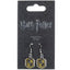 Harry Potter Silver Plated Hufflepuff Hook Earrings - Gift Arch