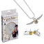 Harry Potter Silver Plated Necklace & Earrings Golden Snitch - Gift Arch