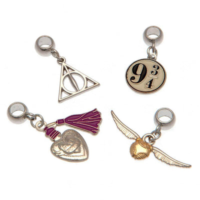 Harry Potter Silver Plated Slider Charm Set - Gift Arch