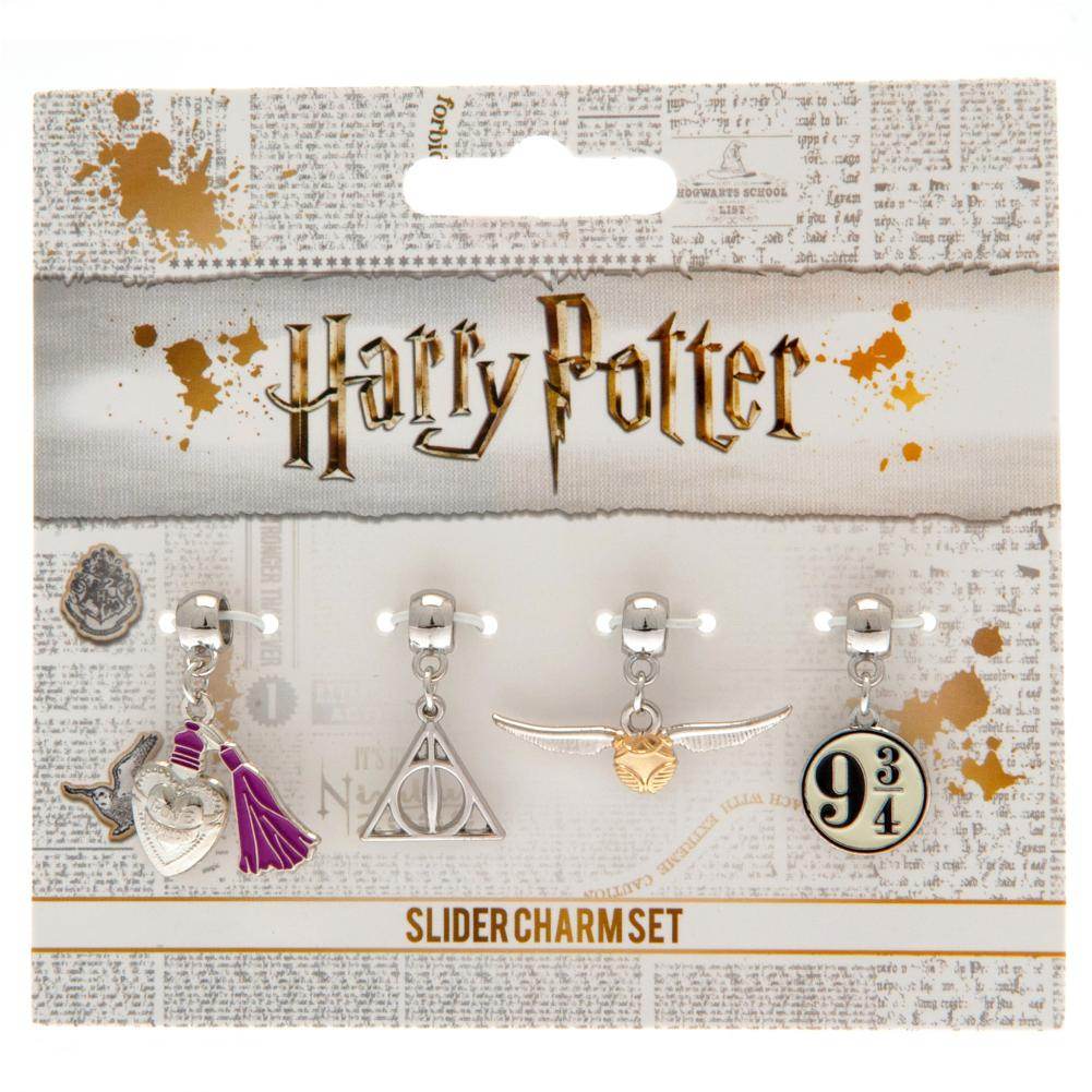 Harry Potter Silver Plated Slider Charm Set - Gift Arch