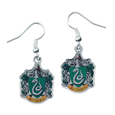Harry Potter Silver Plated Slytherin Hook Earrings - Gift Arch