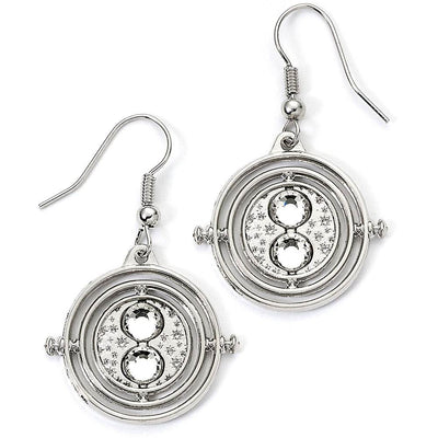 Harry Potter Silver Plated Time Turner Hook Earrings - Gift Arch