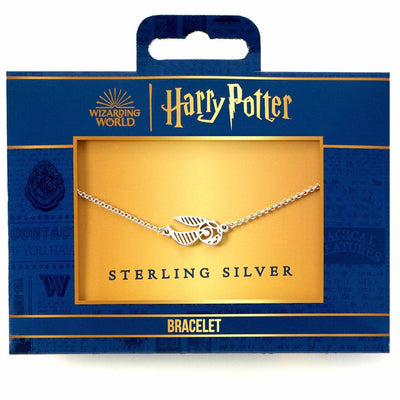 Harry Potter Sterling Silver Charm Bracelet Golden Snitch - Gift Arch