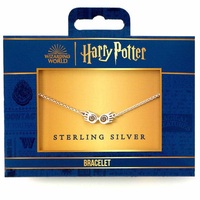 Harry Potter Sterling Silver Charm Bracelet Luna Glasses - Gift Arch