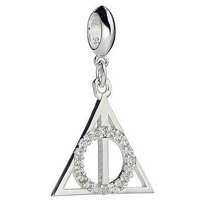 Harry Potter Sterling Silver Crystal Charm Deathly Hallows - Gift Arch