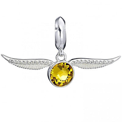 Harry Potter Sterling Silver Crystal Charm Golden Snitch - Gift Arch