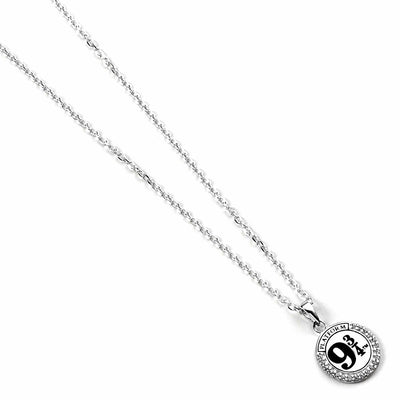 Harry Potter Sterling Silver Crystal Necklace 9 & 3 Quarters - Gift Arch