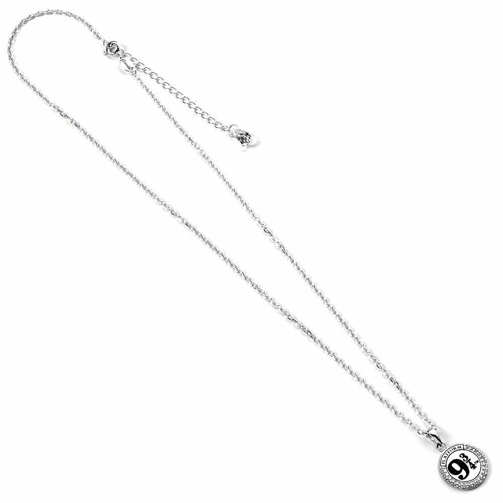 Harry Potter Sterling Silver Crystal Necklace 9 & 3 Quarters - Gift Arch