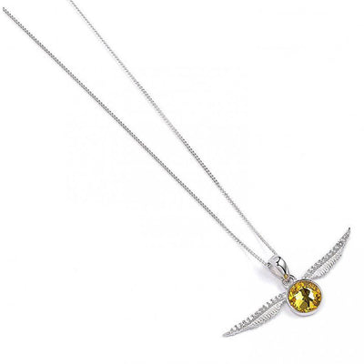 Harry Potter Sterling Silver Crystal Necklace Golden Snitch - Gift Arch