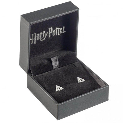 Harry Potter Sterling Silver Earrings Deathly Hallows - Gift Arch
