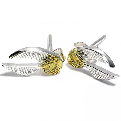 Harry Potter Sterling Silver Earrings Golden Snitch - Gift Arch