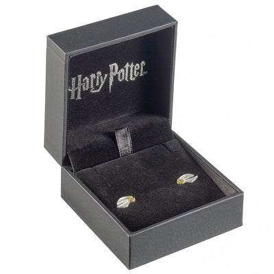 Harry Potter Sterling Silver Earrings Golden Snitch - Gift Arch