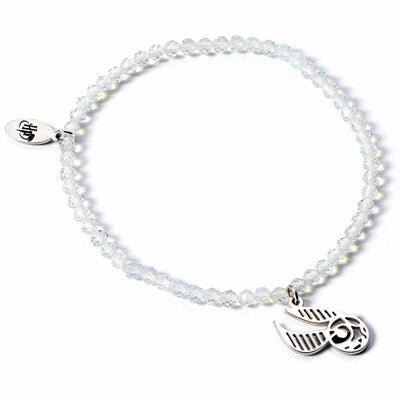 Harry Potter Stone Bracelet With Sterling Silver Charm Golden Snitch - Gift Arch