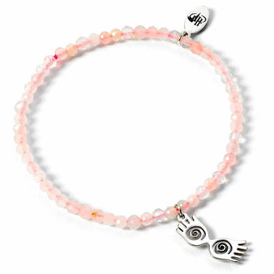 Harry Potter Stone Bracelet With Sterling Silver Charm Luna Glasses - Gift Arch