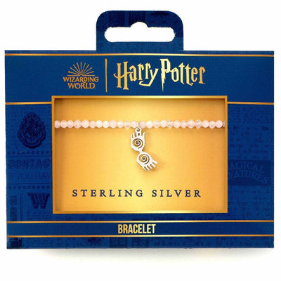 Harry Potter Stone Bracelet With Sterling Silver Charm Luna Glasses - Gift Arch