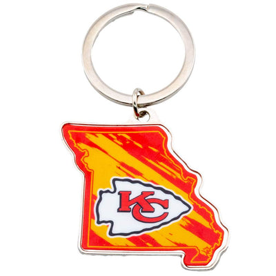 Kansas City Chiefs State Shape Keyring - Gift Arch