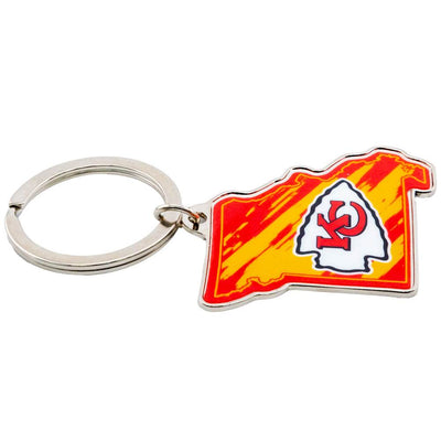 Kansas City Chiefs State Shape Keyring - Gift Arch