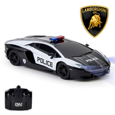Lamborghini Aventador Radio Controlled Car 1:24 Scale Police - Gift Arch