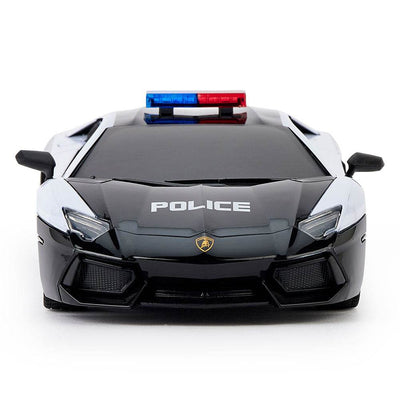 Lamborghini Aventador Radio Controlled Car 1:24 Scale Police - Gift Arch