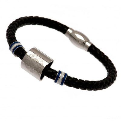 Leicester City FC Colour Ring Leather Bracelet - Gift Arch