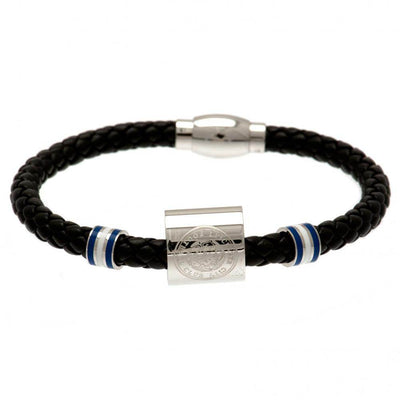 Leicester City FC Colour Ring Leather Bracelet - Gift Arch