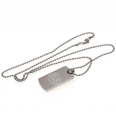 Leicester City FC Engraved Dog Tag & Chain - Gift Arch