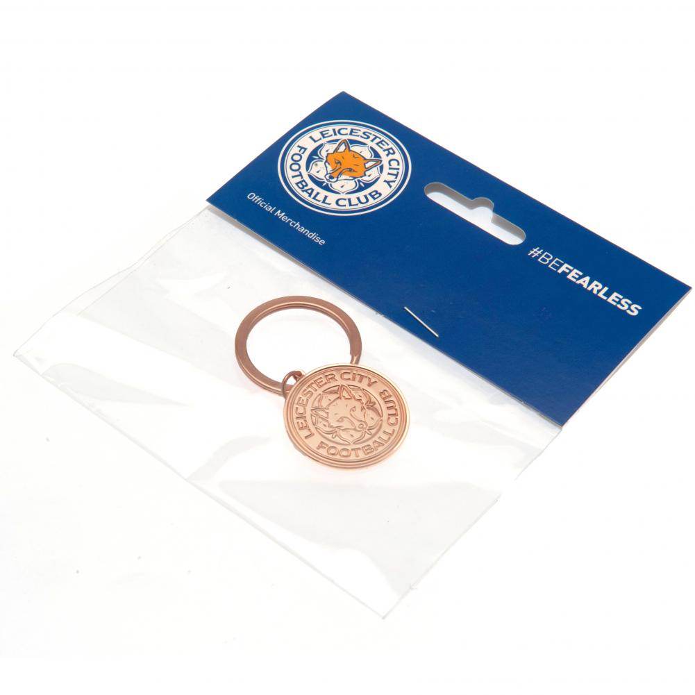 Leicester City FC Rose Gold Crest Keyring - Gift Arch