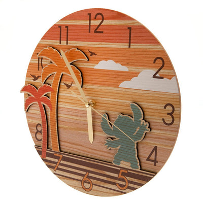 Lilo & Stitch Premium Wooden Wall Clock - Gift Arch