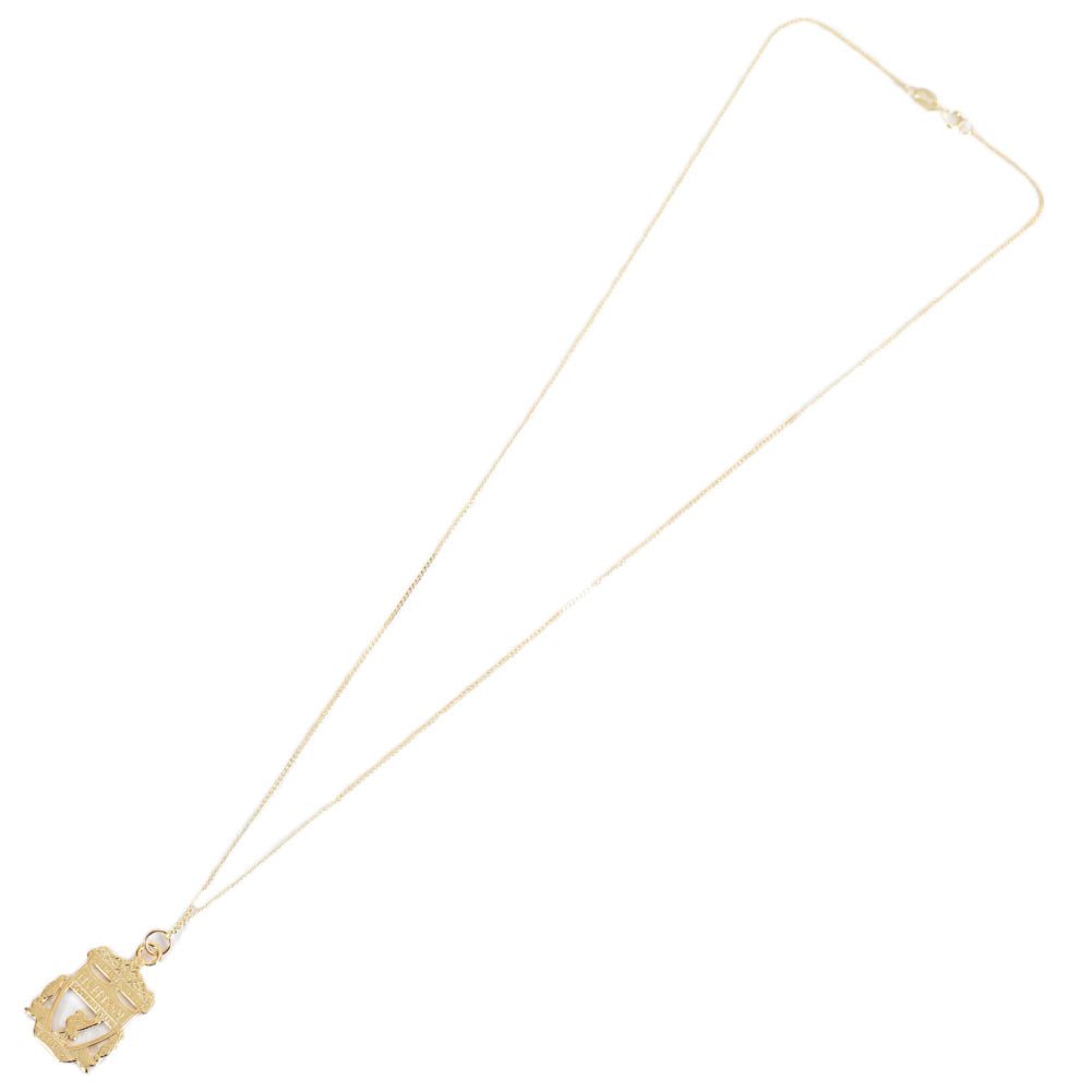 Liverpool FC 18ct Gold Plated on Silver Crest Pendant & Chain - Gift Arch