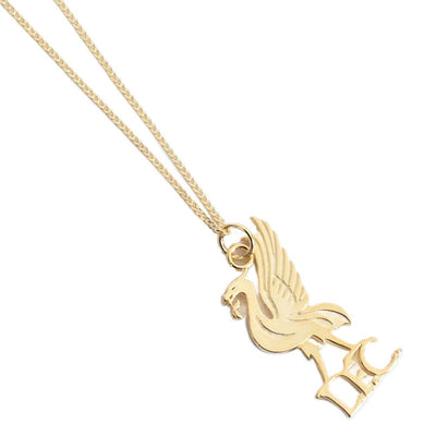 Liverpool FC 18ct Gold Plated on Silver Liverbird Pendant & Chain - Gift Arch