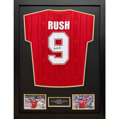 Liverpool FC 1986 Rush Signed Shirt (Framed) - Gift Arch