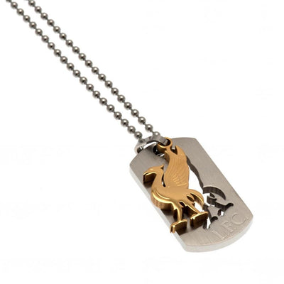 Liverpool FC Bi Colour Cut Out Dog Tag & Chain - Gift Arch