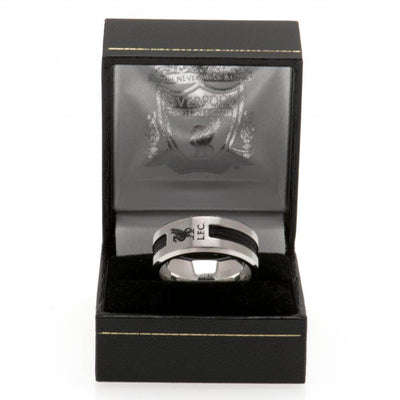 Liverpool FC Black Inlay Ring Medium - Gift Arch