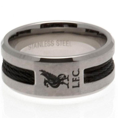 Liverpool FC Black Inlay Ring Small - Gift Arch