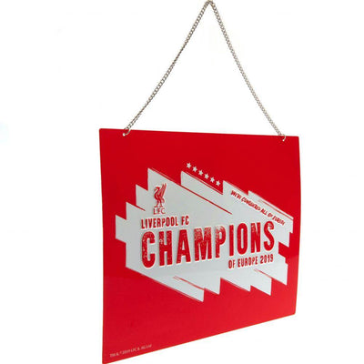 Liverpool FC Champions Of Europe Metal Sign - Gift Arch