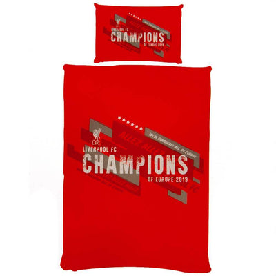 Liverpool FC Champions Of Europe Single Duvet Set - Gift Arch