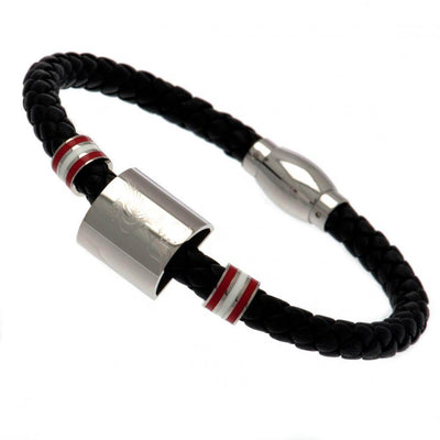 Liverpool FC Colour Ring Leather Bracelet - Gift Arch