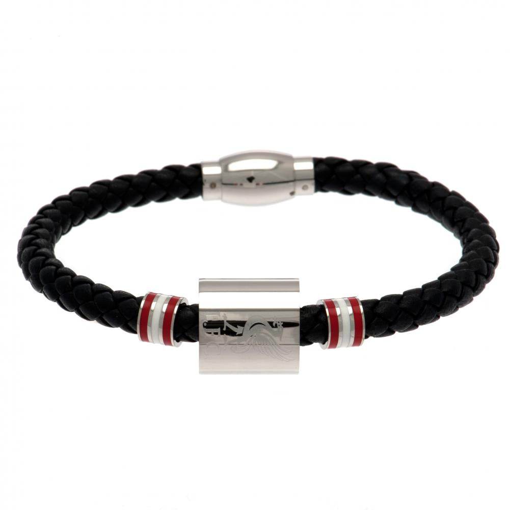 Liverpool FC Colour Ring Leather Bracelet - Gift Arch