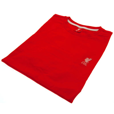 Liverpool FC Embroidered T Shirt Mens Red Small - Gift Arch