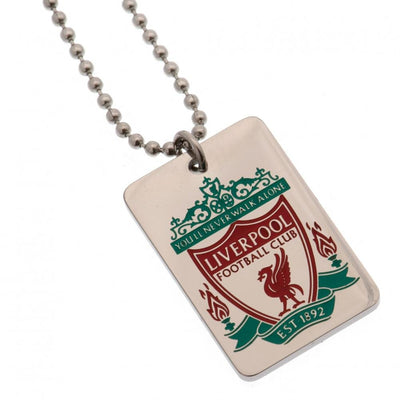 Liverpool FC Enamel Crest Dog Tag & Chain - Gift Arch