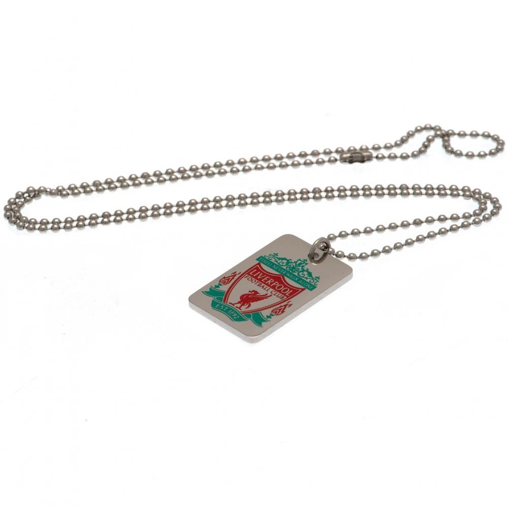 Liverpool FC Enamel Crest Dog Tag & Chain - Gift Arch