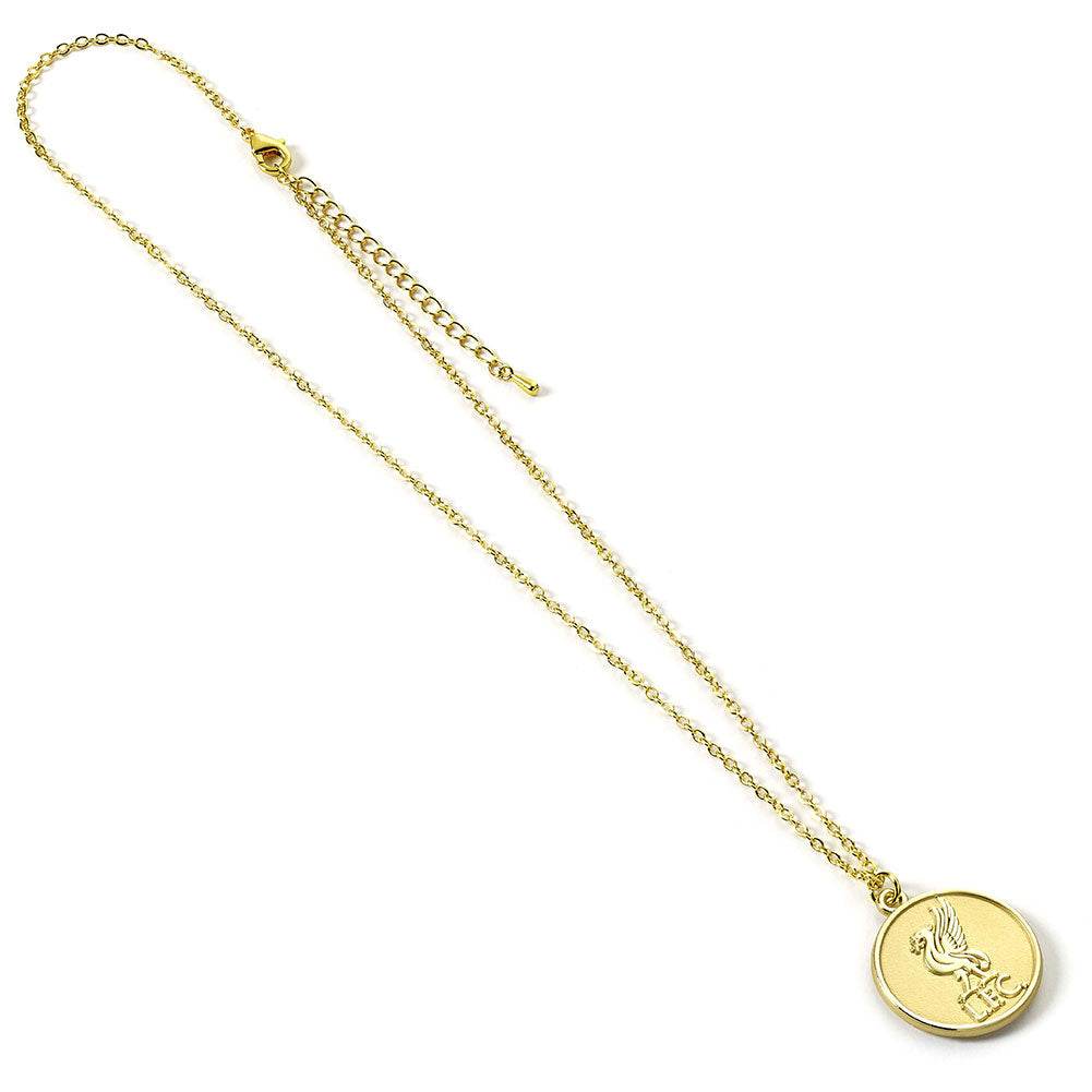 Liverpool FC Gold Finish Crest Necklace - Gift Arch