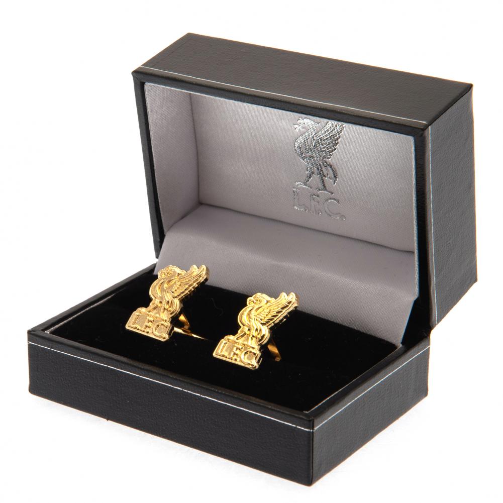 Liverpool FC Gold Plated Liverbird Cufflinks - Gift Arch