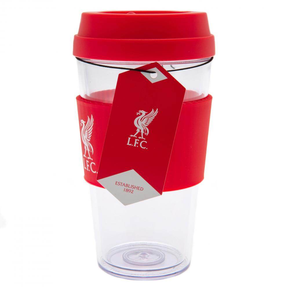 Liverpool FC Liverbird Silicone Grip Travel Mug - Gift Arch
